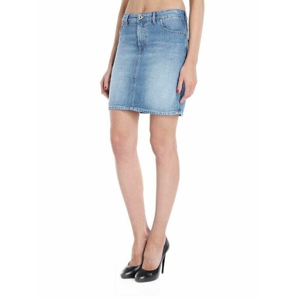 Diesel Womens R- Modung Blue Denim Skirt - Picture 2 of 12